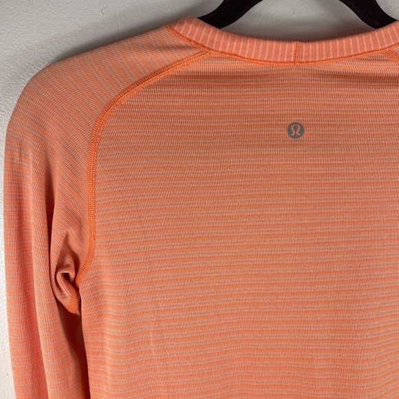 Lululemon Size 6 Swiftly Tech Long Sleeve Top Regular‎ Length Orange - Picture 10 of 13
